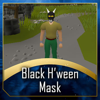 Black h'ween mask