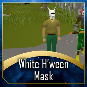 White h'ween mask